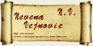 Nevena Vejnović vizit kartica